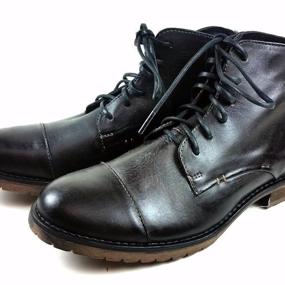 NEW Dreck Black Rustic BedStu Lace Up Boots shoes - Picture 3 of 8